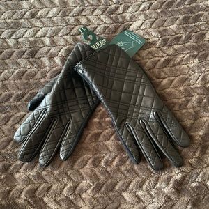 Ralph Lauren Leather/Wool Blend Touch Gloves
